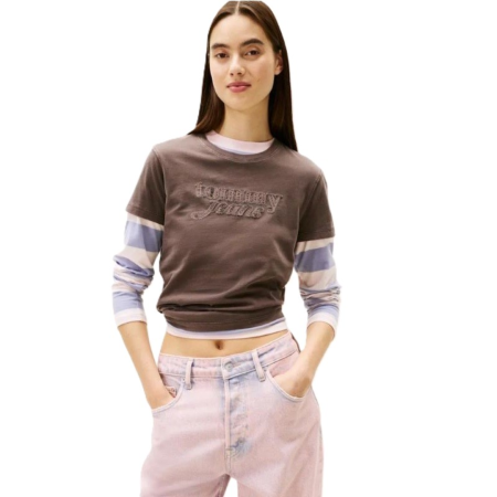 Femei - T-SHIRT MANICA CORTA COTONE REGULAR SCRIPT DW0DW22481-GW1