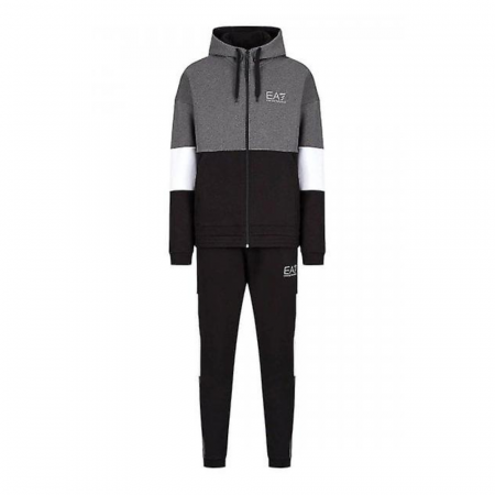 TUTA FELPA FULL ZIP CAPPUCCIO COLOURBLOCK - SPORTY ATHLETIC [0]