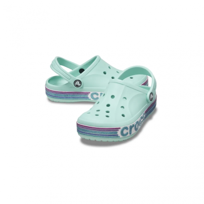 CROCS BAYABAND RAINBOW GLITTER CLOG KIDS [2]