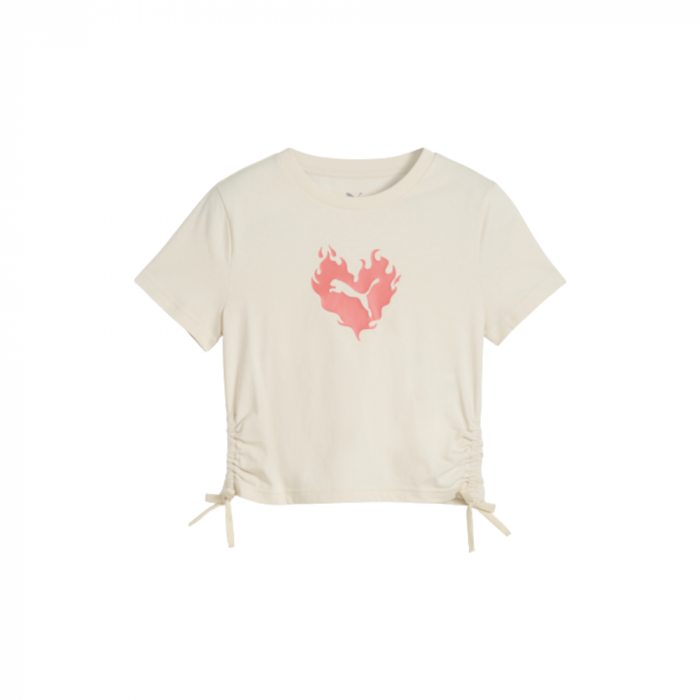 FLAMING LOVE Knotted Tee G Alpine Snow 685108-87 [1]