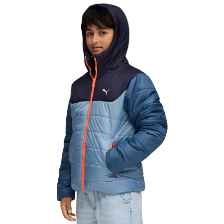 JACHETA - ESS Hooded Padded Jacket Cool Blue 685226-34