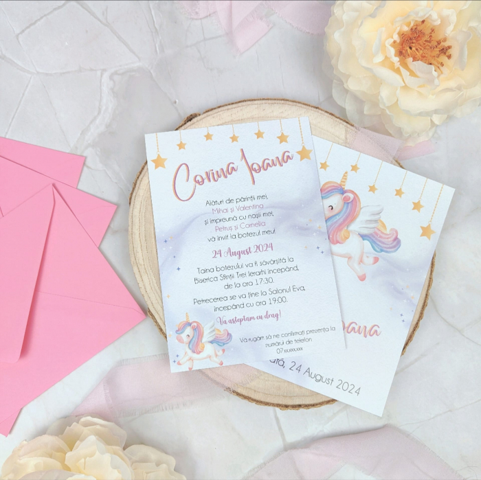 Invitatie botez UNICORN - cod: B103 [2]