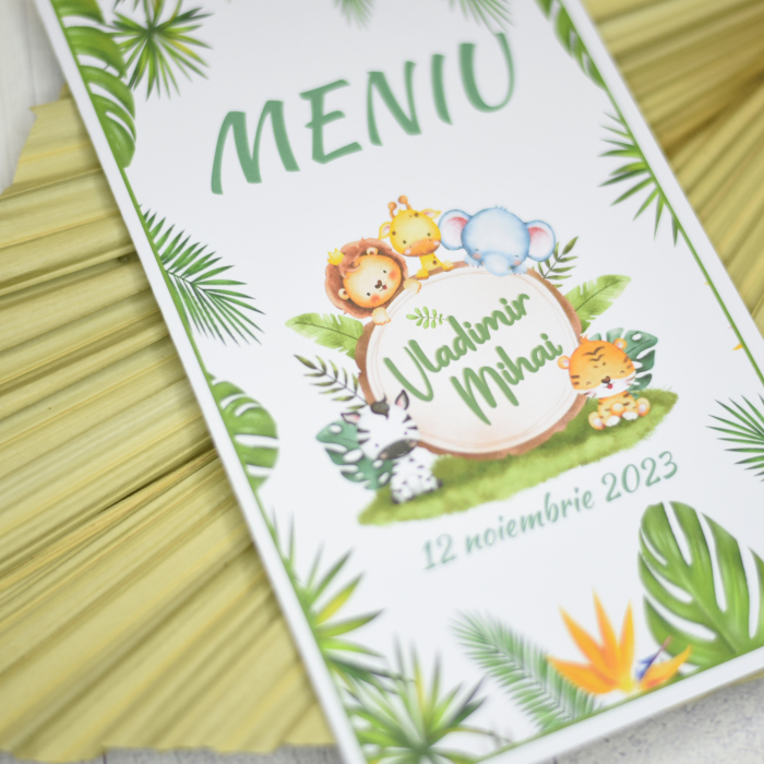 Meniu botez, SAFARI, baietel, cod: MB 101 [2]