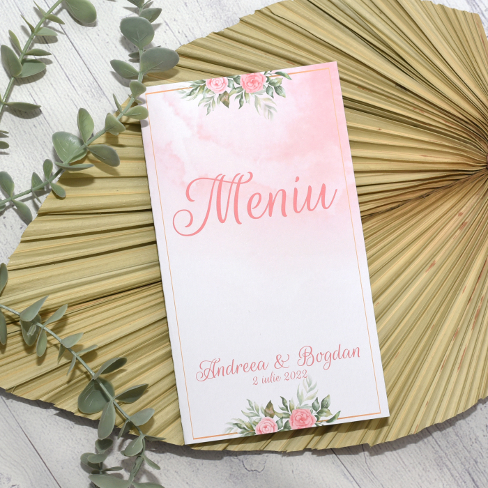 Meniu nunta, MINI ROZE, cod: MN106 [2]