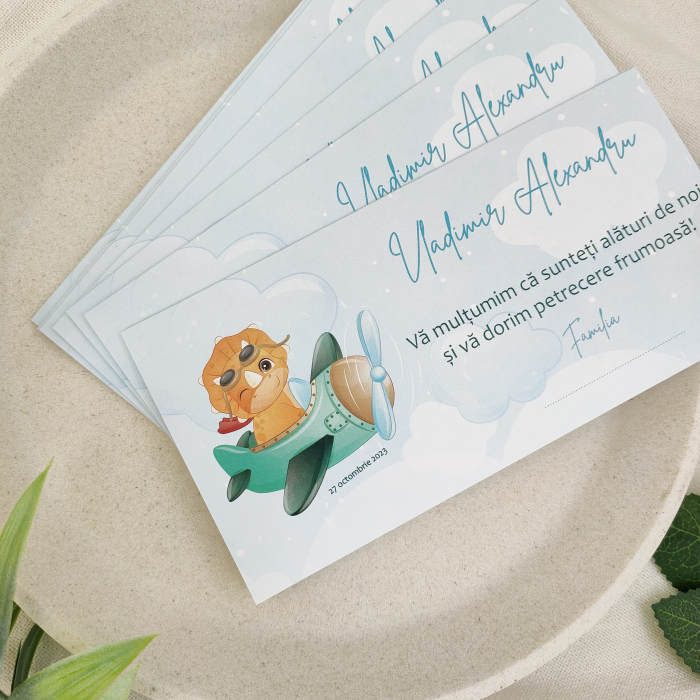 Plic de bani botez DINO baietel - cod: PBB 133 [2]