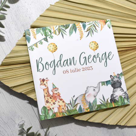 Invitatie botez SAFARI - ANIMALUTE - cod: B104 [1]