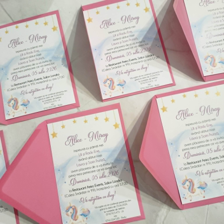 Invitatie botez UNICORN - cod: B103 [1]