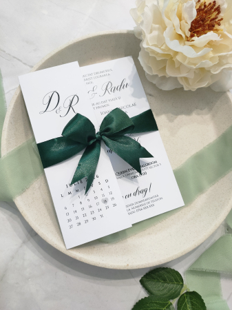 Invitatii Nunta - - Invitatie nunta Black & White, cod: N174