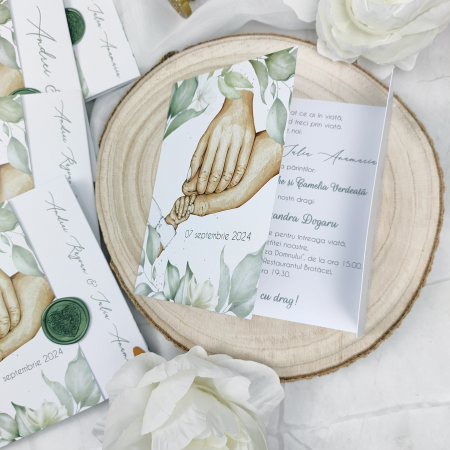 Invitatie nunta si botez -baietel - cu sigiliu - cod: N149 [2]