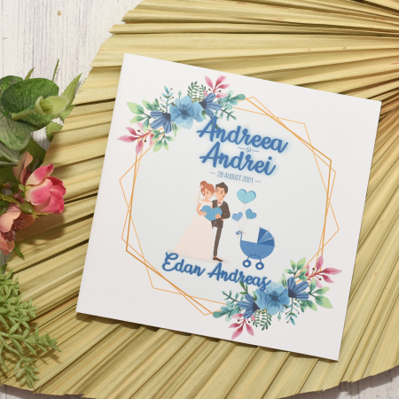 Invitatie nuntez MIRI CU BAIETEL, tip felicitari - cod: NB102 [0]