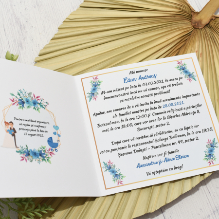 Invitatie nuntez MIRI CU BAIETEL, tip felicitari - cod: NB102 [2]