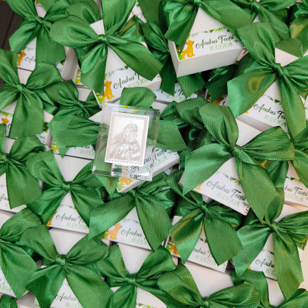 Marturie nunta/botez ICONITA DIN STICLA, cu cutiuta si funda, cod: M101 [3]