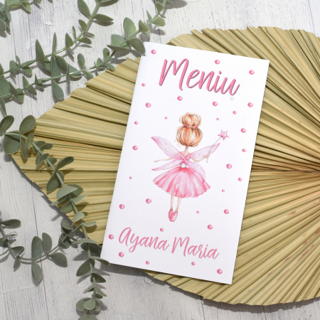 Meniu botez, ZANA, roz, fetita, cod: MB 106 [1]