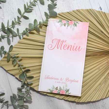 Meniuri nunta - Meniu nunta, MINI ROZE, cod: MN106