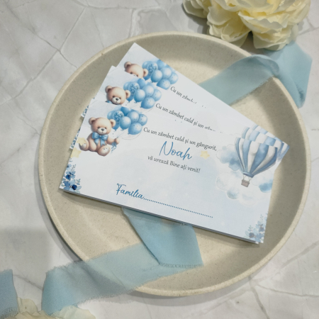 Plicuri de bani Botez - Plic de bani botez URSULET, baietel - cod: PBB 131