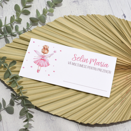 Accesorii eveniment - Plic de bani botez ZANA, fetita, cod: PBB115