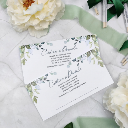 Accesorii eveniment - Plic de bani nunta GREENERY, cod: PB112