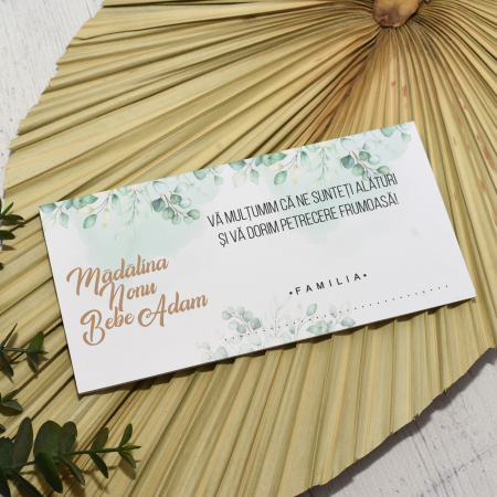Accesorii eveniment - Plic de bani nunta GREENERY, cod: PB119