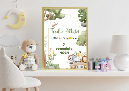 CADOURI CRACIUN - Tablouri Personalizate cu Datele de Naștere ale Bebelușului