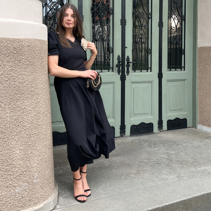 rochie Elina de culoare neagra [2]