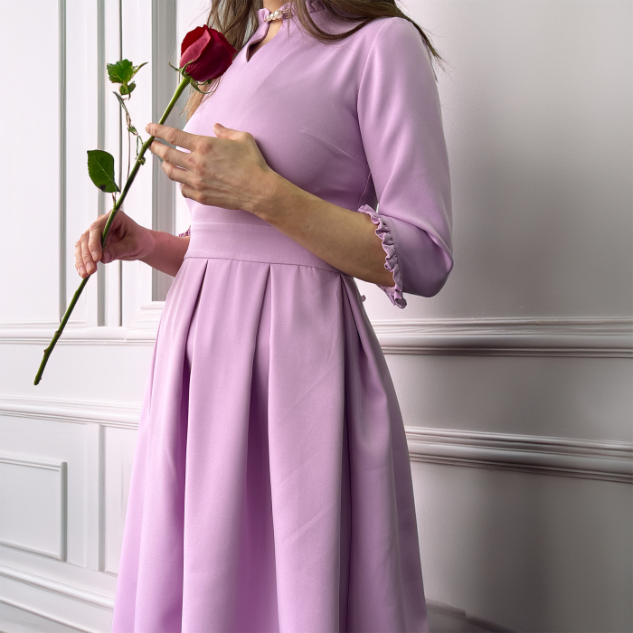 Rochie Elvora culoarea liliac [2]