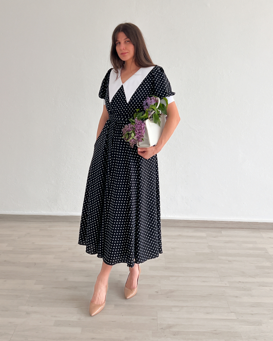 Rochie neagra cu buline albe [2]