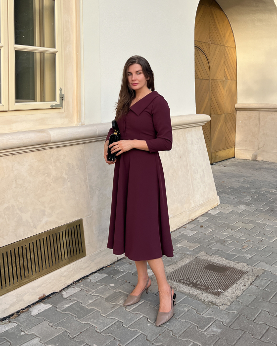 Rochie Whisper Cherry – Eleganță în nuanțe de vișiniu | Aroer Studio [1]