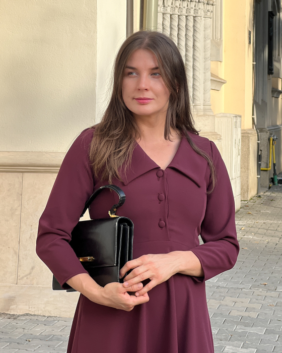 Rochie Whisper Cherry – Eleganță în nuanțe de vișiniu | Aroer Studio [2]