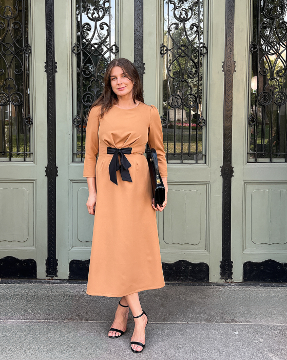 Rochie Whisper Cream – Rochie midi elegantă Aroer Studio [3]