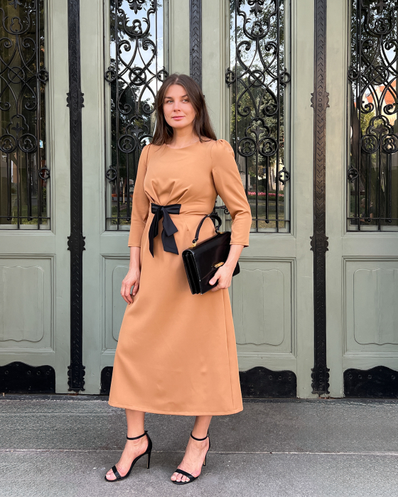 Rochie Whisper Cream – Rochie midi elegantă Aroer Studio [1]