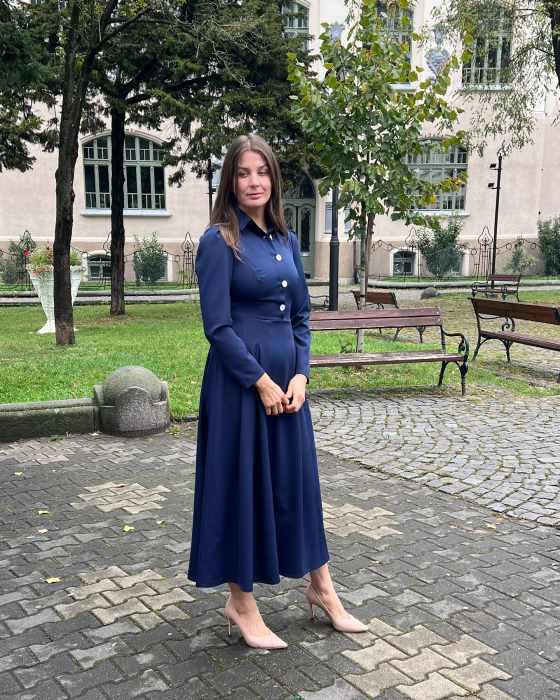 Rochie Whisper Navy – Rochie midi elegantă Aroer Studio [1]