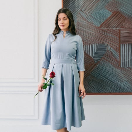 Rochii - Rochie Elvora culoare albastra