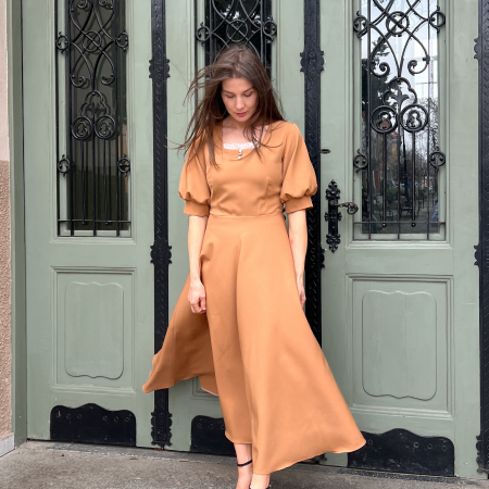 Olivia rochie Elegantă cu Mâneci Bufante | AROER Studio [1]