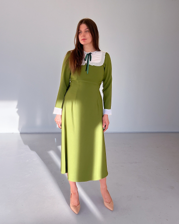 Rochii - rochie Paris culoare verde kaki