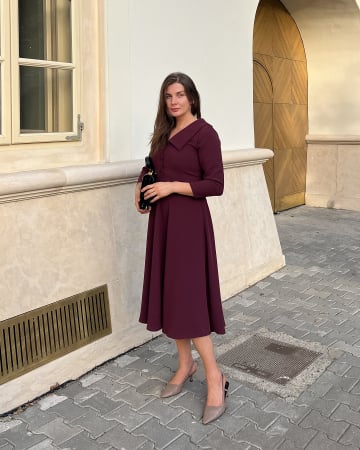 Rochii - Rochie Whisper Cherry – Eleganță în nuanțe de vișiniu | Aroer Studio