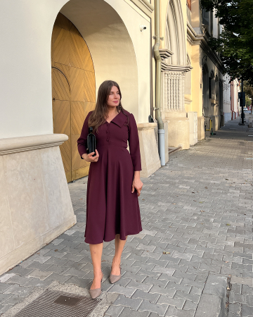 Rochie Whisper Cherry – Eleganță în nuanțe de vișiniu | Aroer Studio [2]