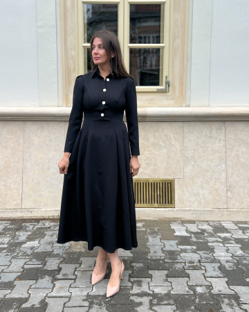 Rochie Whisper Noir – Rochie midi elegantă Aroer Studio [1]