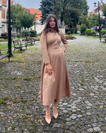 Rochie Whisper SoftPink – Rochie midi elegantă Aroer Studio [1]