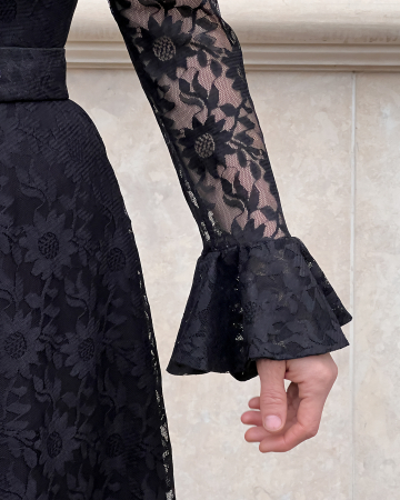 Rochie Wistful  Noir – Rochie midi elegantă Aroer Studio [2]