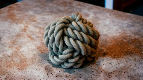 Lumanare in forma de "Ghem de sfoara" [1]