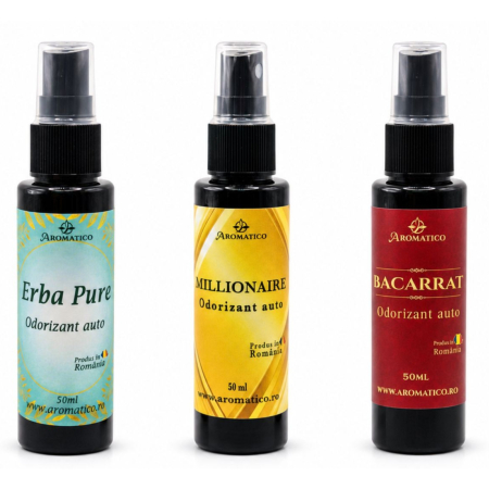 Odorizante auto - pachet-3-odorizante-auto-aromatico-baccarat-erba-pure-millionaire-