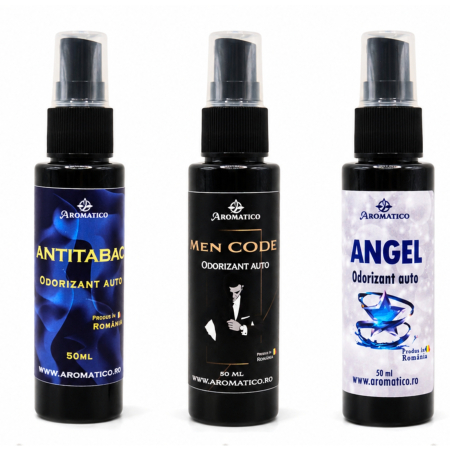 Odorizante auto - pachet-3-odorizante-auto-Angel, Men code si Antitabac