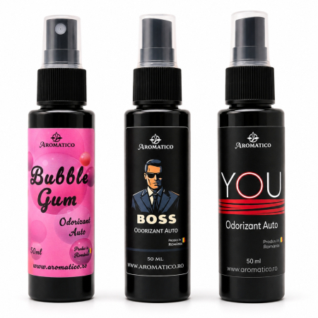 Odorizante auto - pachet-3-odorizante-auto-You, Boss & Bubble Gum