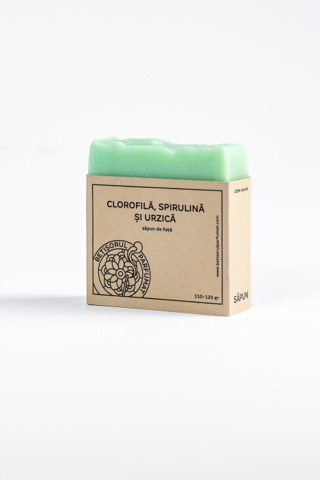 Sapun cu clorofila, spirulină si urzica - Fata [4]