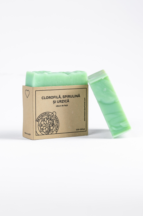 Sapun cu clorofila, spirulină si urzica - Fata [2]