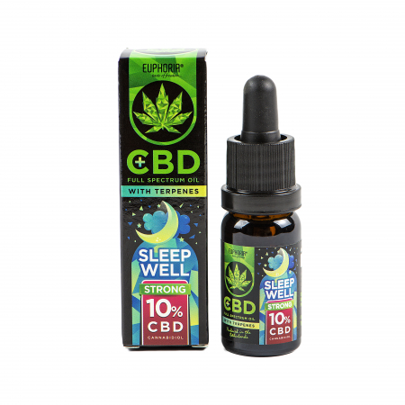 Produse CBD - Euphoria CBD 10%, 10ml - cu Terpene: Sleep Well