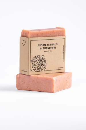 Health & Beauty - Sapun cu argan, hibiscus și trandafir - Corp