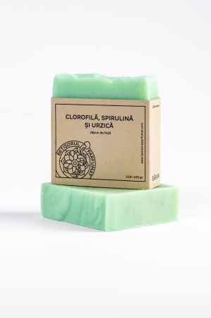 Health & Beauty - Sapun cu clorofila, spirulină si urzica - Fata
