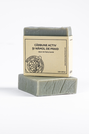 Health & Beauty - Sapun cu carbune activ si namol de Praid - Fata si barba