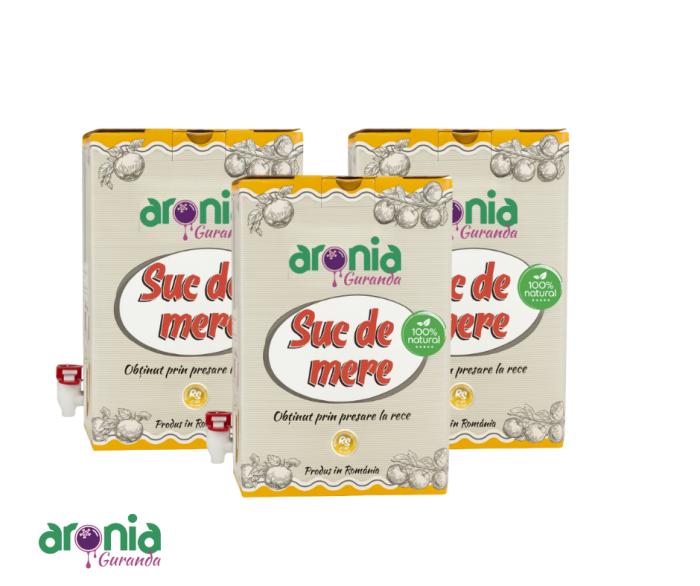 Pachet 3× Suc de Mere Aronia Guranda 3L – 100% Natural, Fără Zahăr [1]